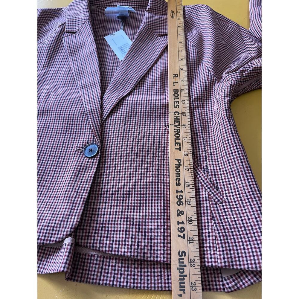 ☀️A New Day Brown Plaid Blazer Jacket Size M NWT - Picture 6 of 7